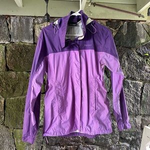 Purple Marmot rain jacket.
